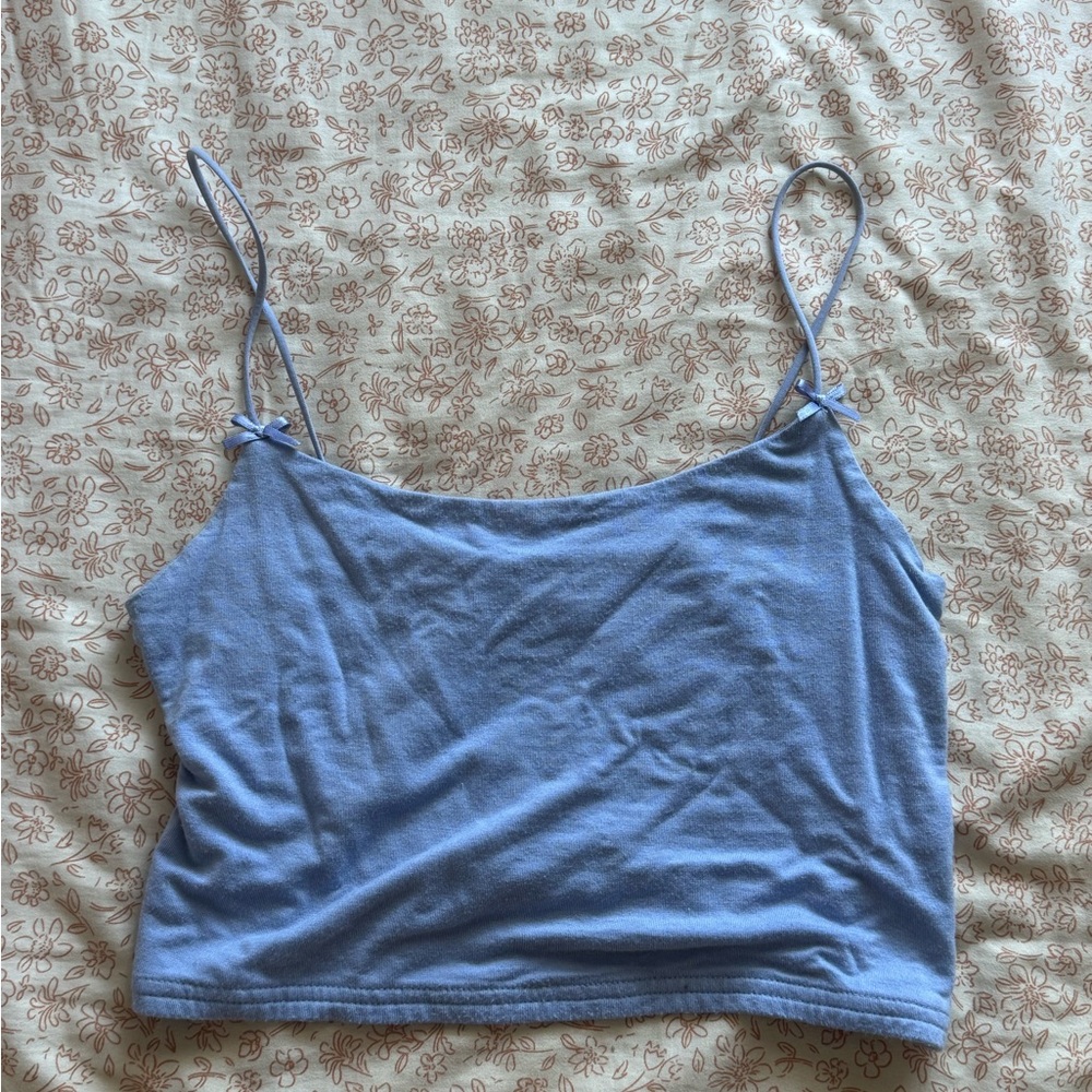 PacSun Light Blue Spaghetti Strap Tank Top with cute bow detailing